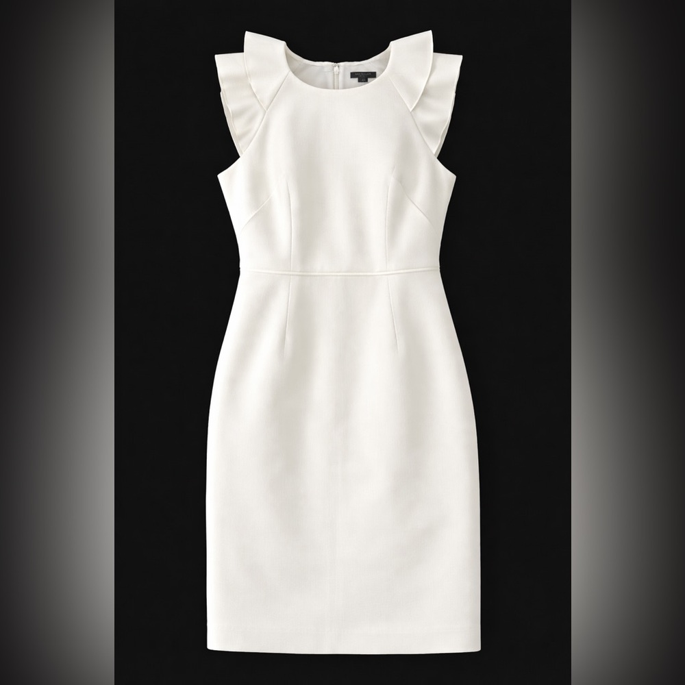 Ann Taylor Petite Ivory Sheath Dress Size 4P NWT